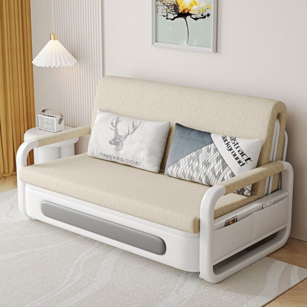 Mini fridge and sofa